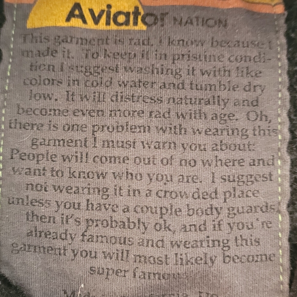 Aviator Nation Black Hoodie with Rainbow Trim - Picture 4 of 10